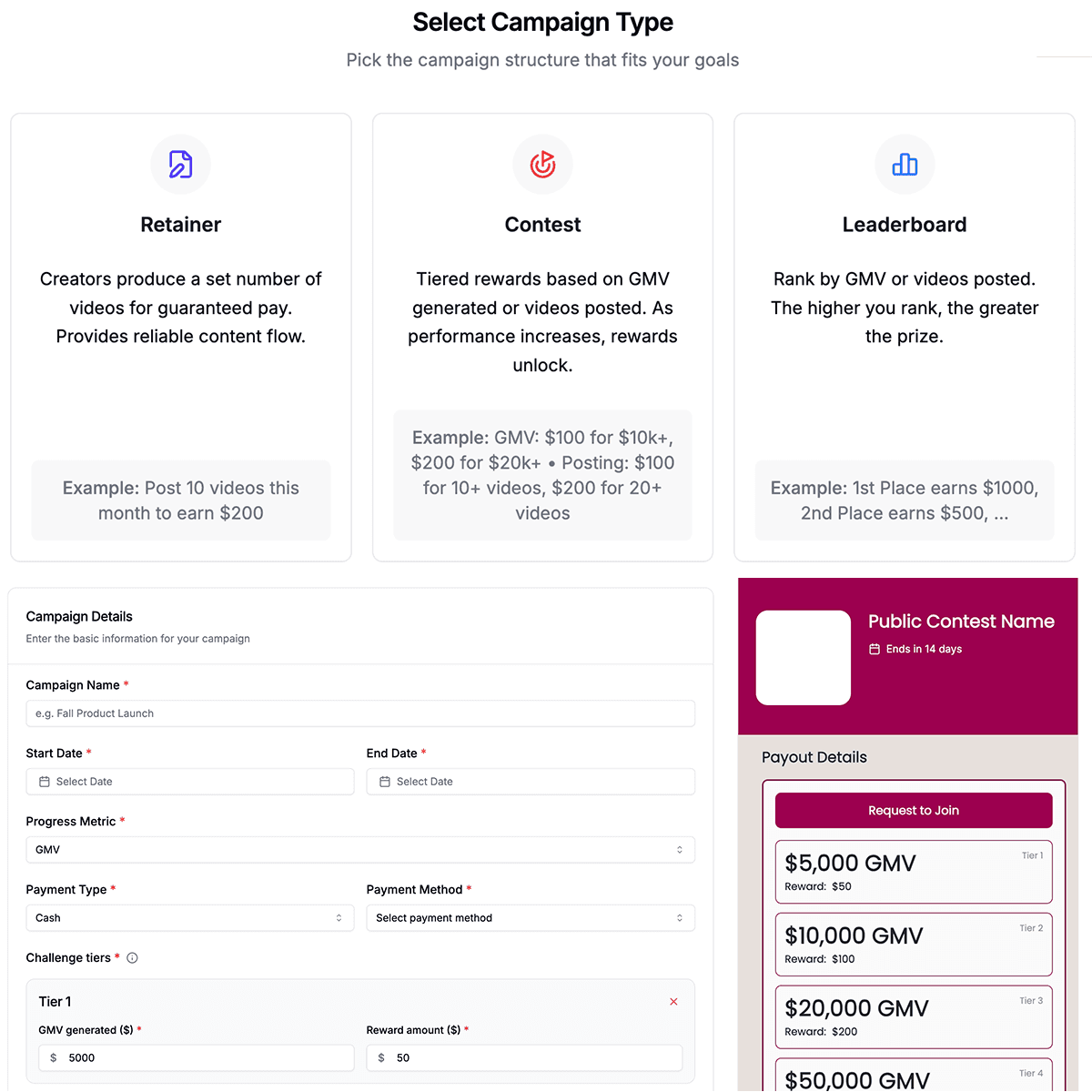 Product interface