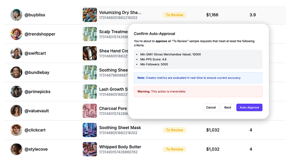 Product interface